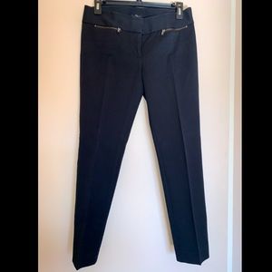 Loft Zoe Cropped Black Dress Pants Sz 2